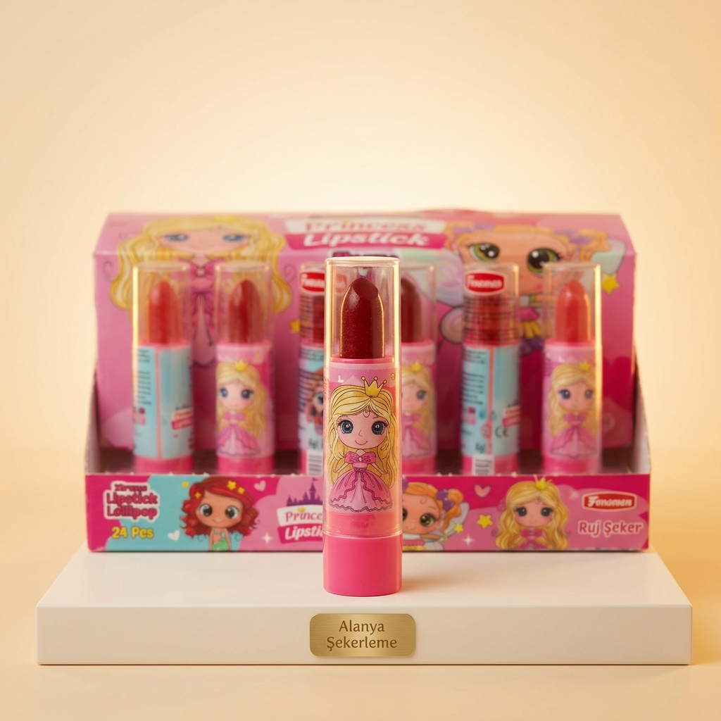 Fenomen Princess Lipstick Ruj Şeker toptan koli görseli